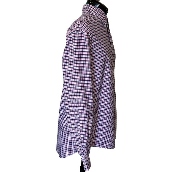 Men's Ralph Lauren Brand Button-Down Shirt 100% Cotton Pink Plaid Size XL - Picture 4 of 16